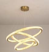 Load image into Gallery viewer, Pendant Crystal Diamond Ring LED Chandelier